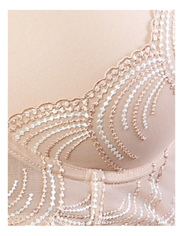 Pearl Underwire Longline Plunge Bra in Cameo Rose image 6