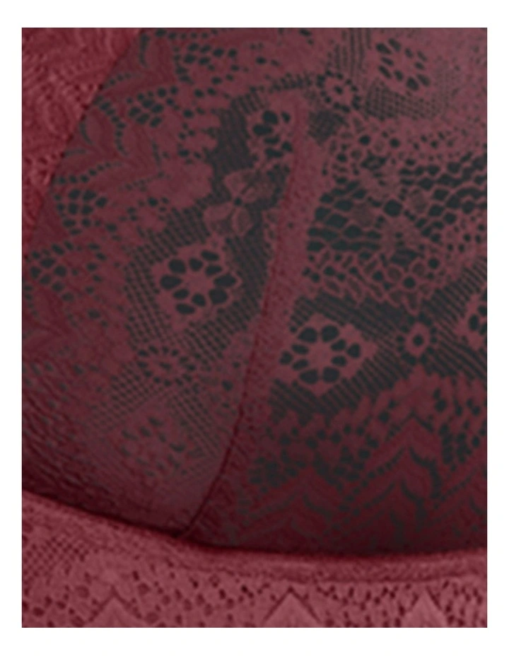 Mia Lace Wireless Longline Lace Bralette in Rio Red image 7