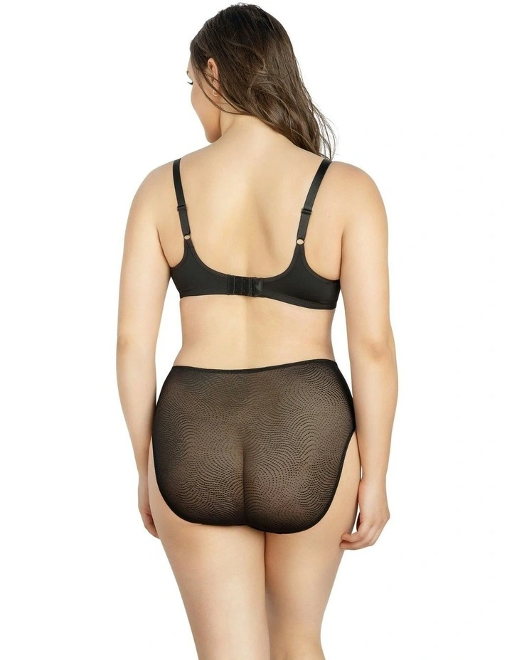 Pearl Underwire Seamless Minimiser Bra in Black image 2