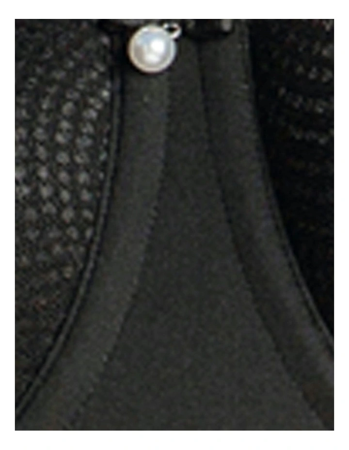 Pearl Underwire Seamless Minimiser Bra in Black image 6