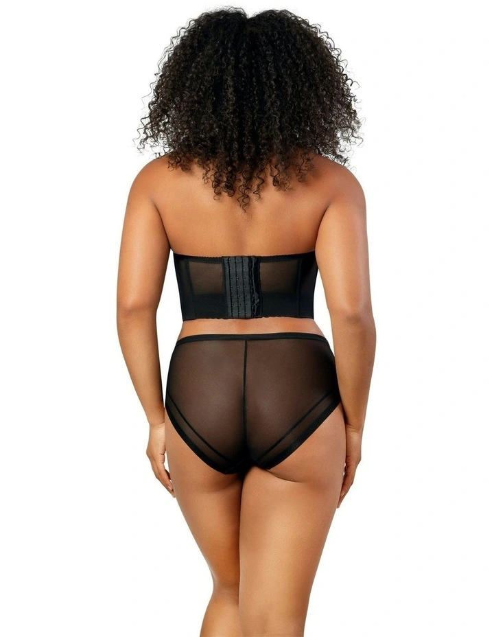 Shea Bustier Style Longline Strapless Bra in Black image 4