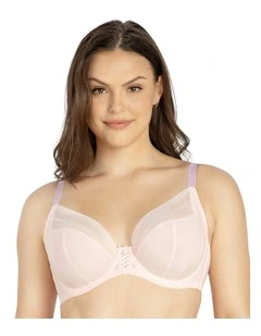 Shea Supportive Full Bust Plunge Bra in Petal Pink