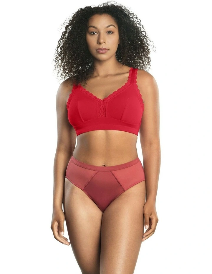Dalis Wireless Modal Bralette in Racing Red image 3