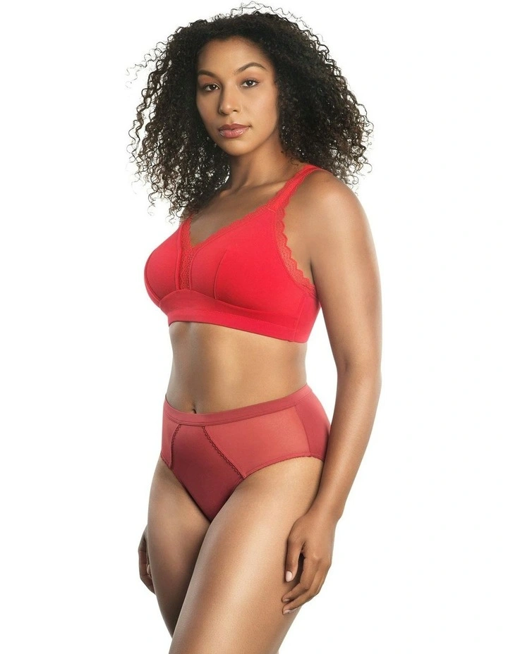 Dalis Wireless Modal Bralette in Racing Red image 4
