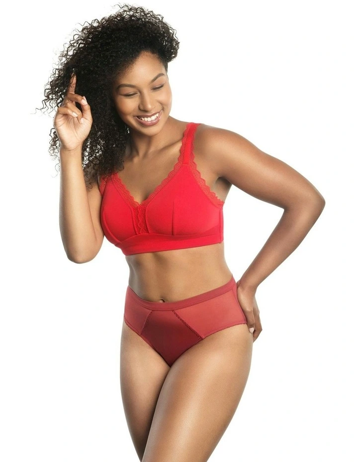 Dalis Wireless Modal Bralette in Racing Red image 5
