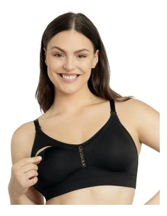 Erika Seamless Wirefree Nursing Bra in Black