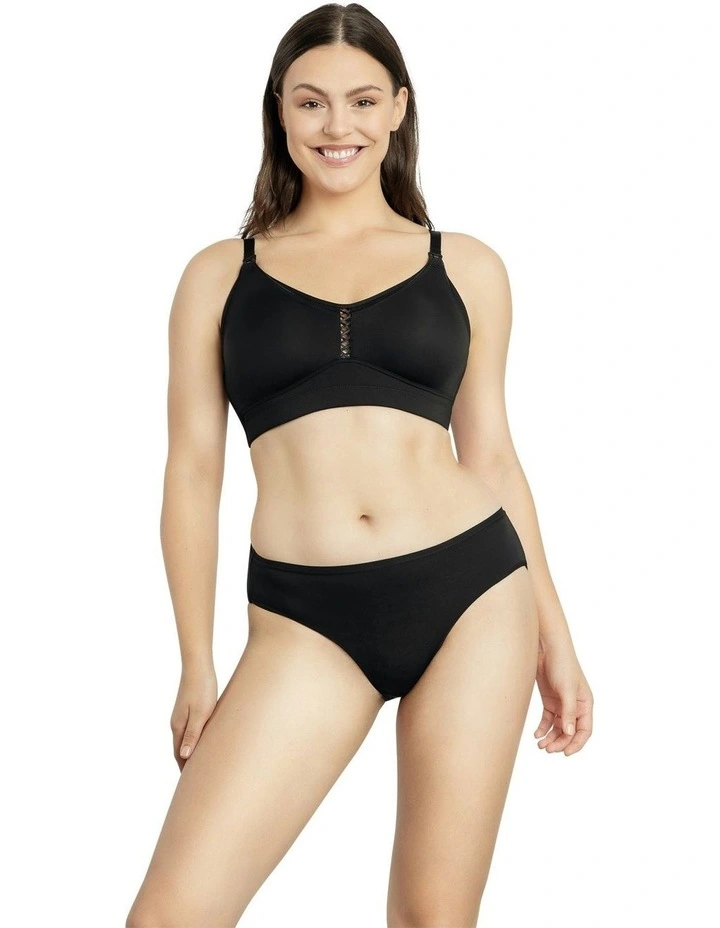 Erika Seamless Wirefree Nursing Bra in Black image 4