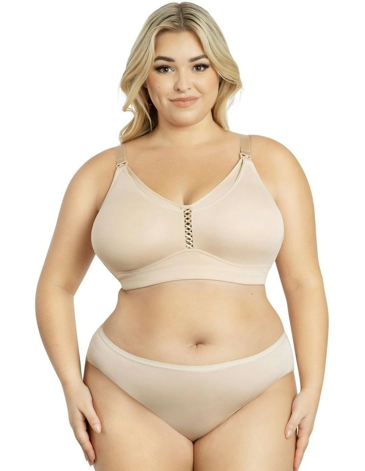 Erika Seamless Wirefree Nursing Bra in Bare image 3