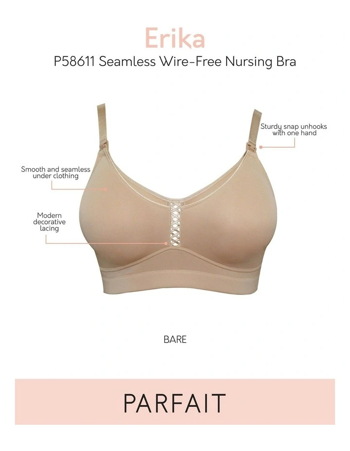 Erika Seamless Wirefree Nursing Bra in Bare image 7