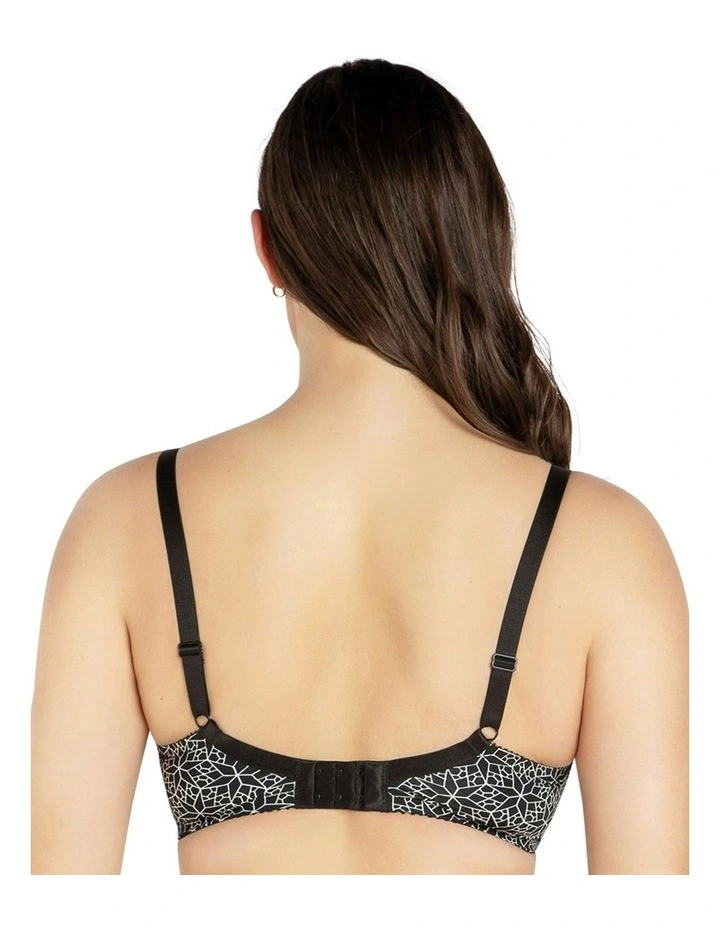 Casey Seamless Contour T-shirt Plunge Bra in Black Mosaic image 2