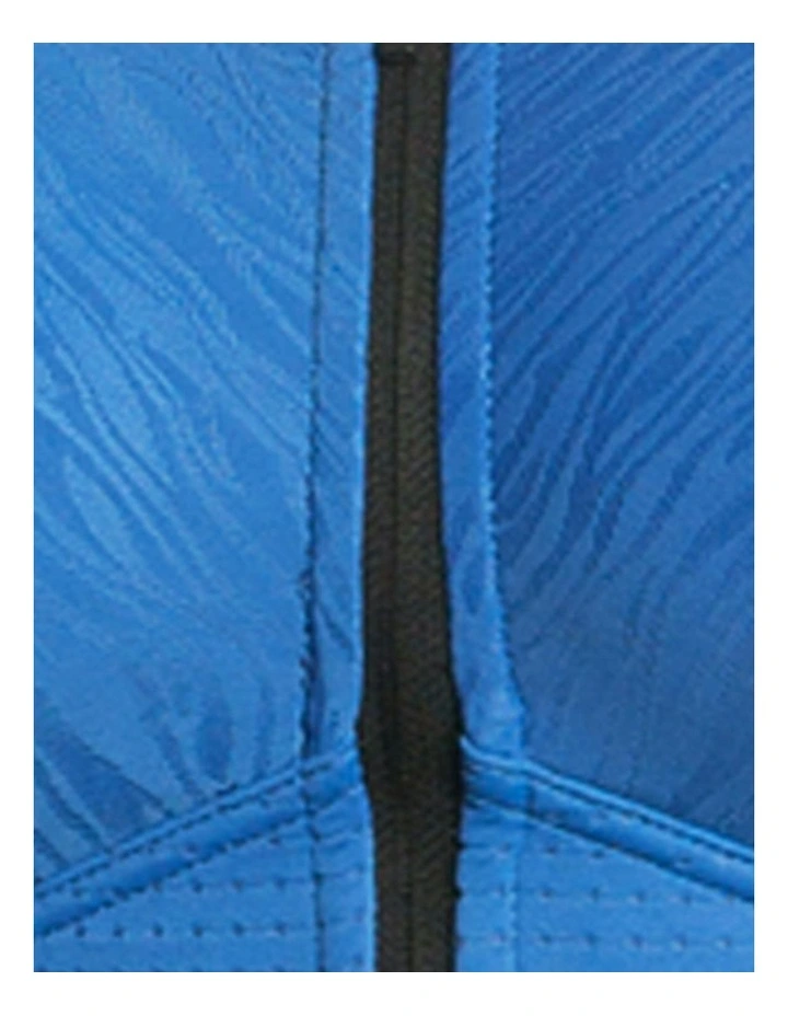 Wave Wirefree Zip Front Sports Bra in Nautical Blue image 7