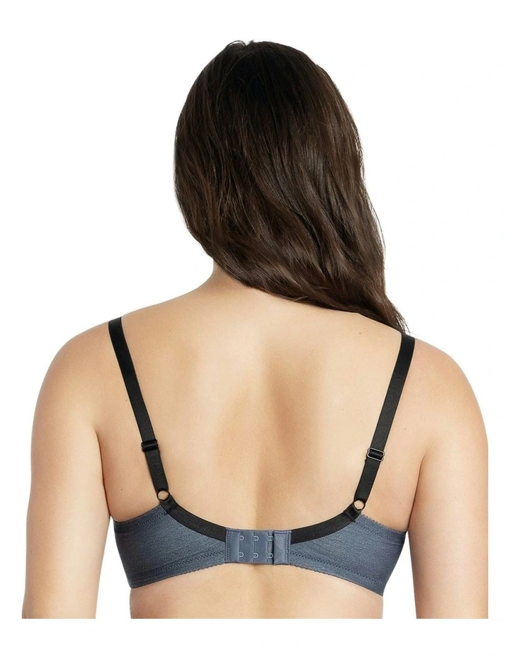 Casey Denim Wired Plunge T-shirt Bra in Dark Blue Denim image 2