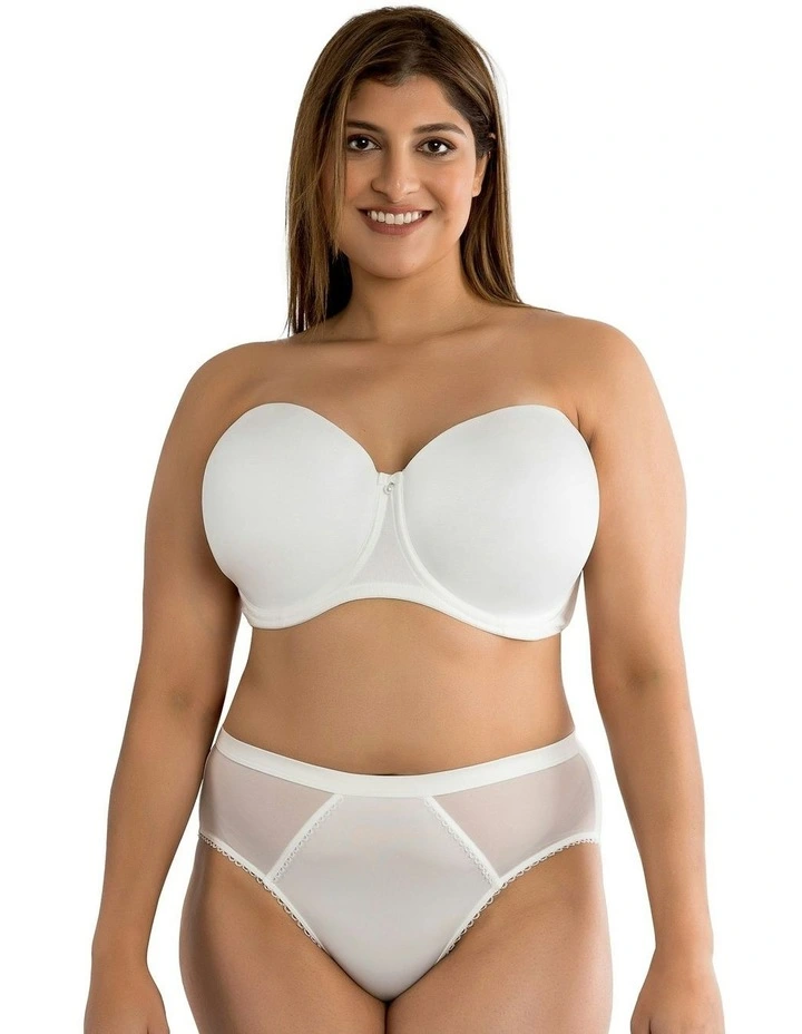 Elise Multiway Seamless Strapless Bra in Pearl White image 4