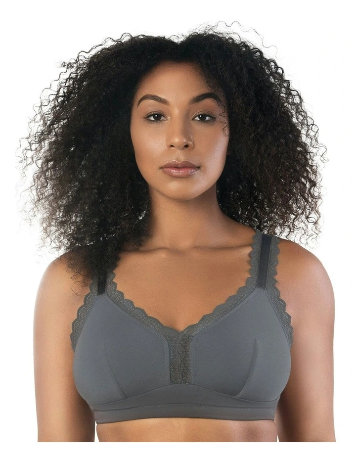 Dalis Wireless Modal Bralette in Charcoal image 1