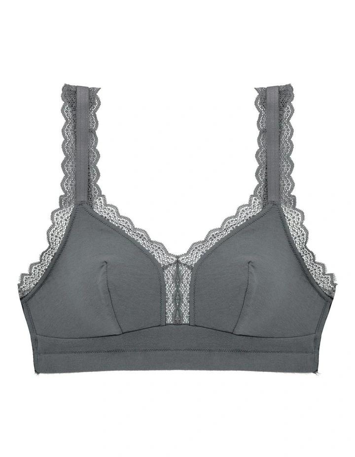 Dalis Wireless Modal Bralette in Charcoal image 7