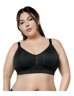 Erika Full Bust Seamless Wirefree Bra in Black