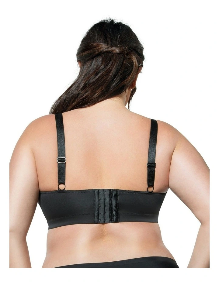 Erika Full Bust Seamless Wirefree Bra in Black image 2