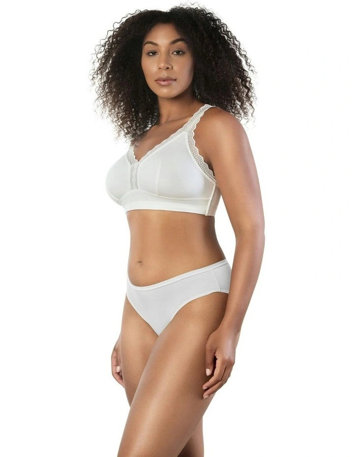 Dalis Wireless Modal Bralette in Pearl White image 6