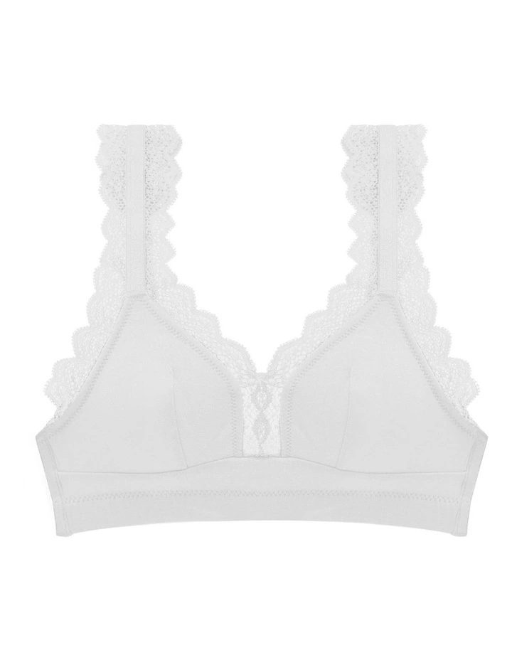 Dalis Wireless Modal Bralette in Pearl White image 7
