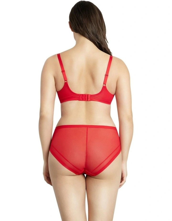 Shea Supportive Full Bust Plunge Bra in Racing red image 5