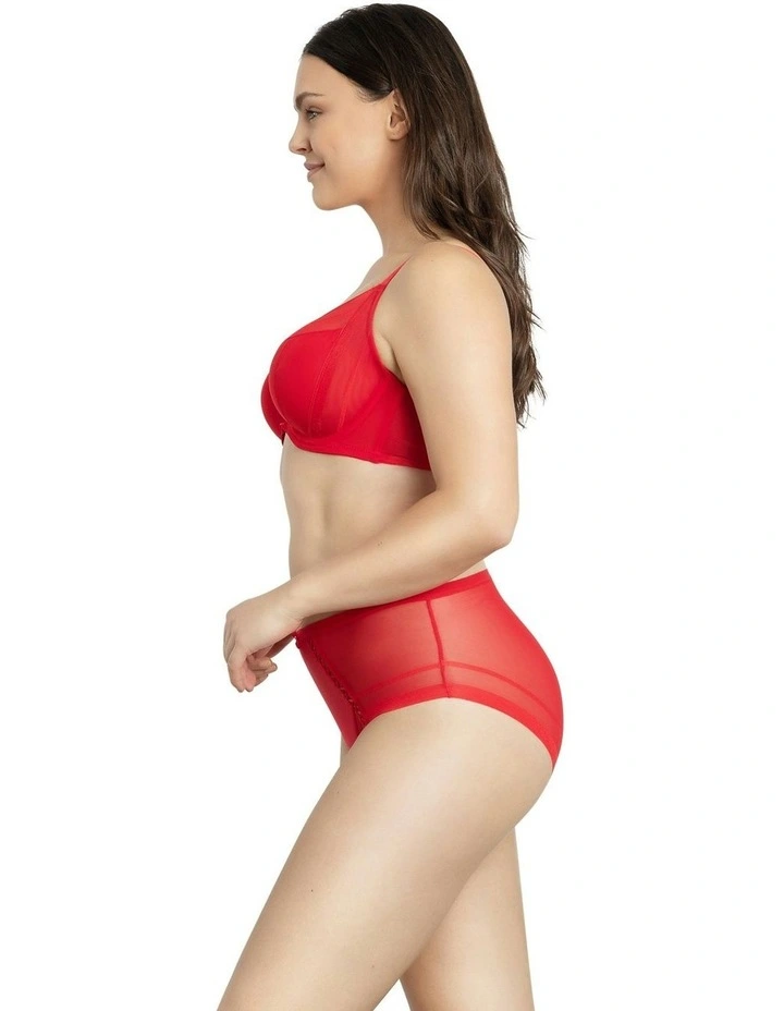 Shea Supportive Full Bust Plunge Bra in Racing red image 6