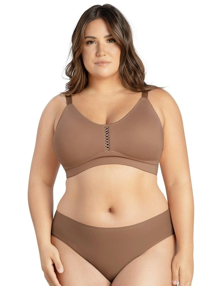 Erika Full Bust Seamless Wirefree Bra in Mid Nude image 3