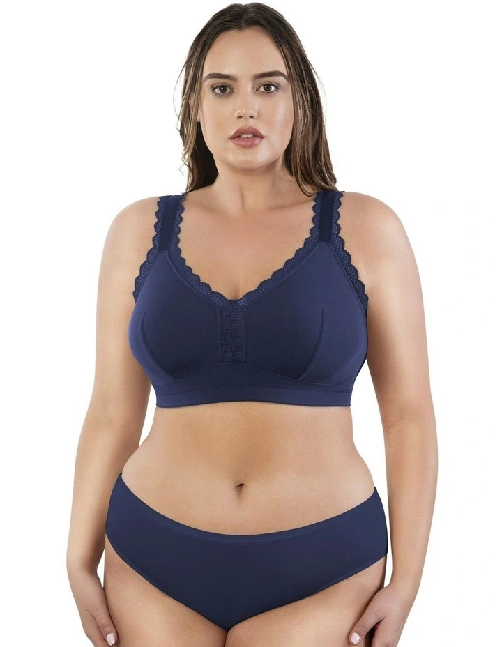 Dalis Wireless Modal Bralette in Navy image 3