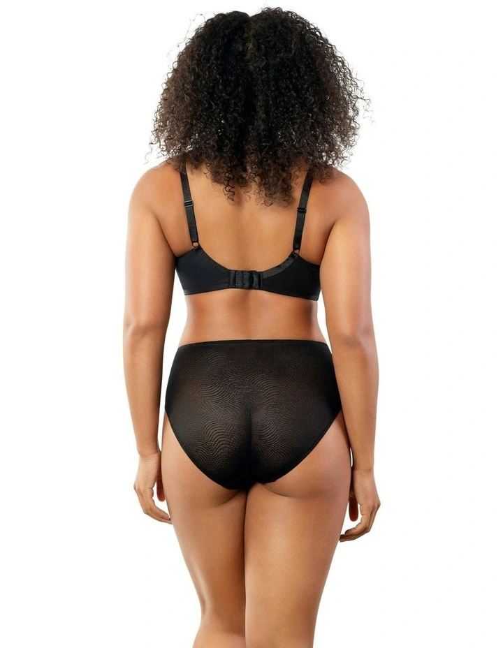 Pearl Wired Unlined Full Bust Bra With Embroidery in Black image 6