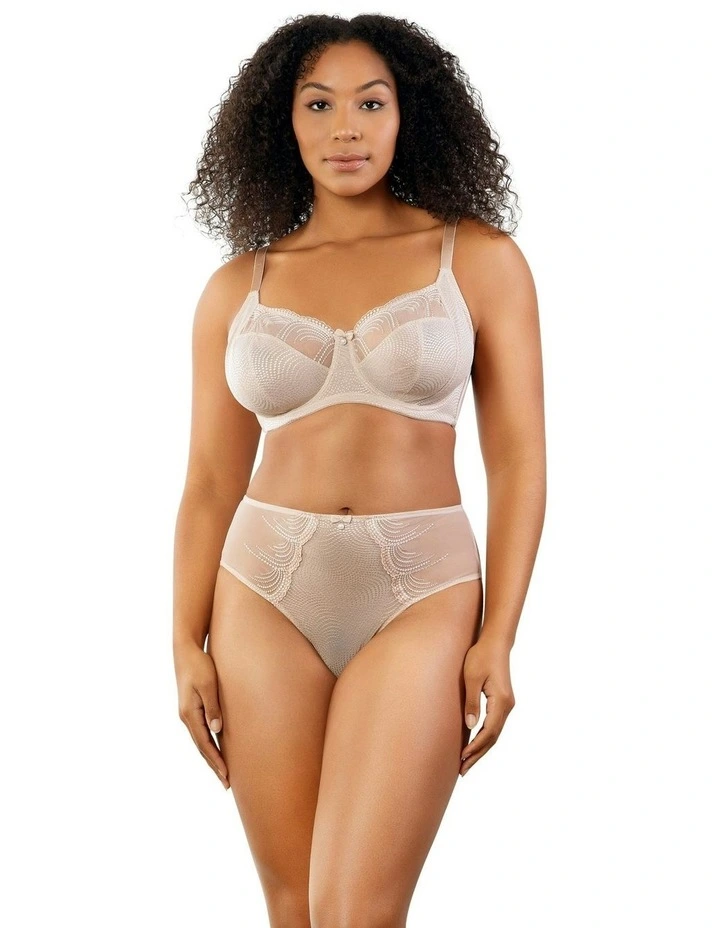 Pearl Wired Unlined Full Bust Bra With Embroidery in Cameo Rose image 5