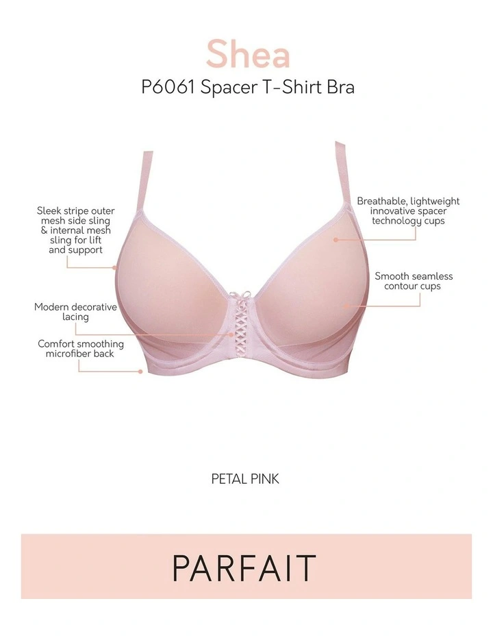 Shea Smooth & Seamless Spacer T-Shirt Bra in Petal Pink image 6