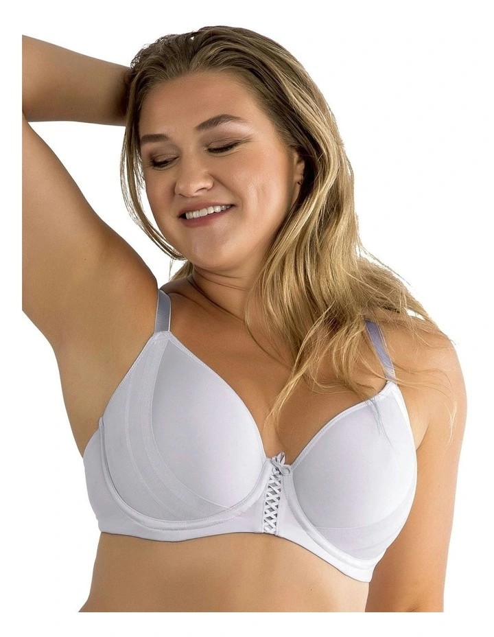 Shea Supportive Full Bust Plunge Bra in Silver image 6