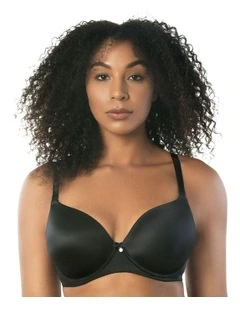 Elise Convertible Wired Seamless Moulded T-Shirt Bra in Black