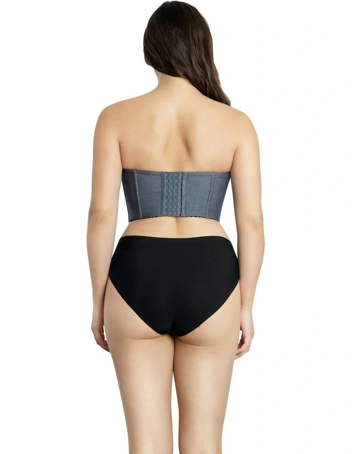 Dolly Wired Denim Longline Bustier Bra in Dark Blue Denim image 5