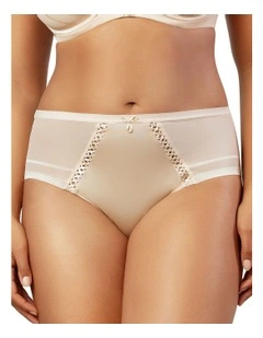 Shea Full Coverage High Waist Brief in Beige