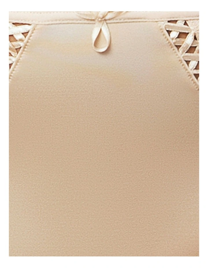 Shea Full Coverage High Waist Brief in Beige image 4