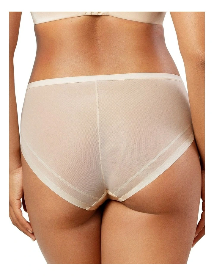 Shea Full Coverage High Waist Brief in Beige image 6