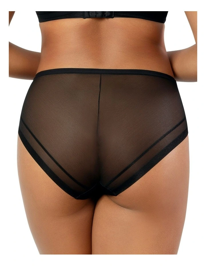 Shea Full Coverage High Waist Brief in Black image 2