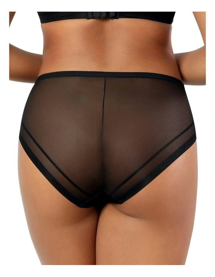 Shea Full Coverage High Waist Brief in Black image 6