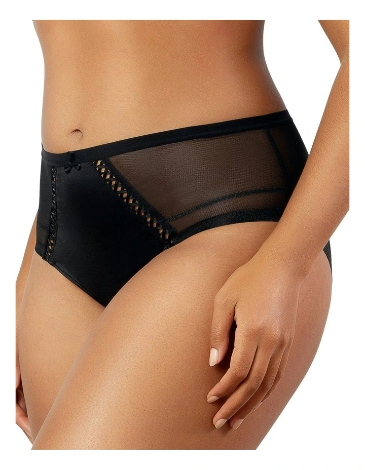 Shea Full Coverage High Waist Brief in Black image 7