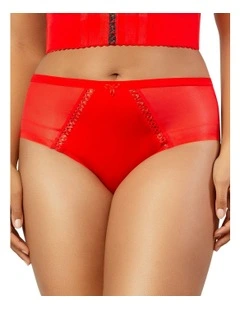 Shea Full Coverage High Waist Brief in Racing Red