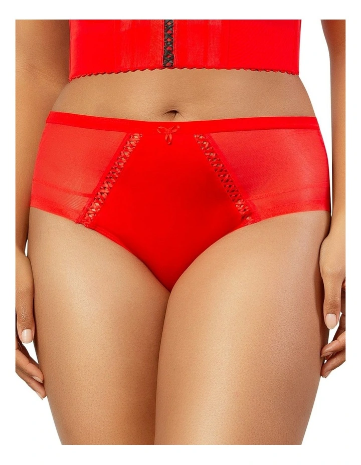 Shea Full Coverage High Waist Brief in Racing Red image 1