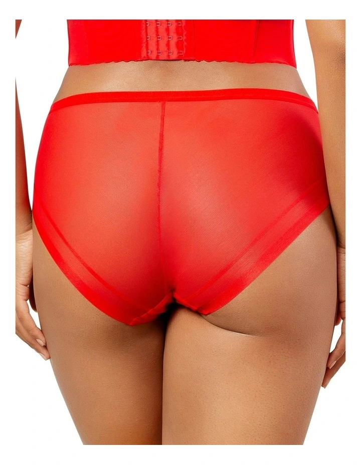 Shea Full Coverage High Waist Brief in Racing Red image 6
