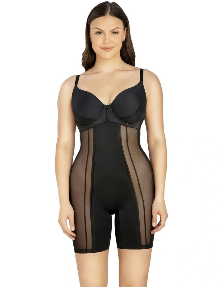 Shea Ultra High Waist Sheer Shapewear Short in Black image 3