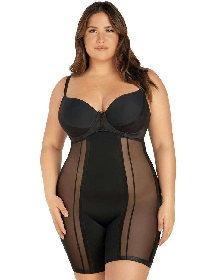 Shea Ultra High Waist Sheer Shapewear Short in Black image 5