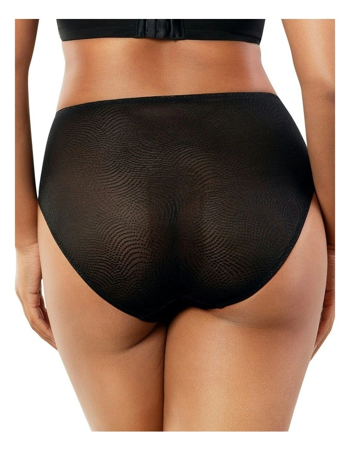 Pearl French Cut High Waist Brief in Black image 6