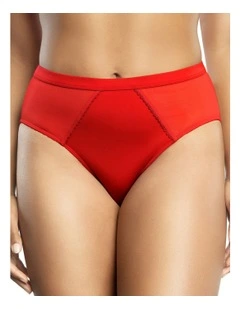 Micro Dressy French Cut High Waist Brief in Racing Red