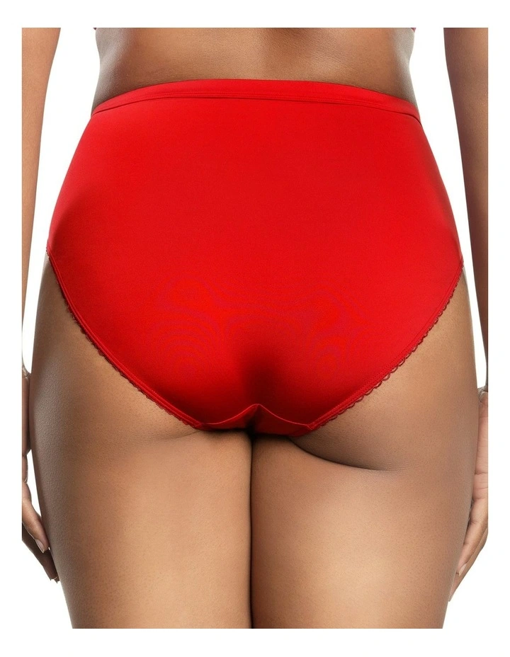 Micro Dressy French Cut High Waist Brief in Racing Red image 2