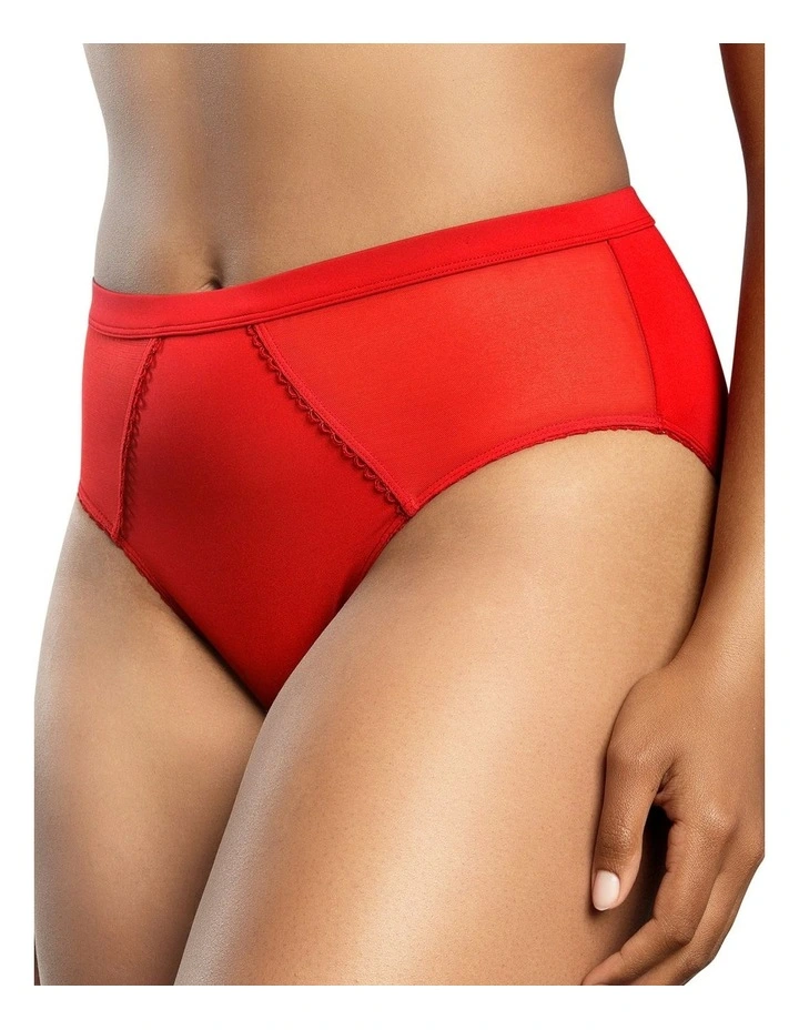 Micro Dressy French Cut High Waist Brief in Racing Red image 3