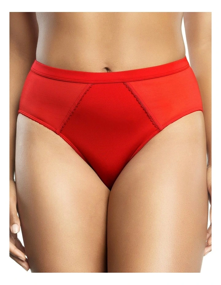 Micro Dressy French Cut High Waist Brief in Racing Red image 6