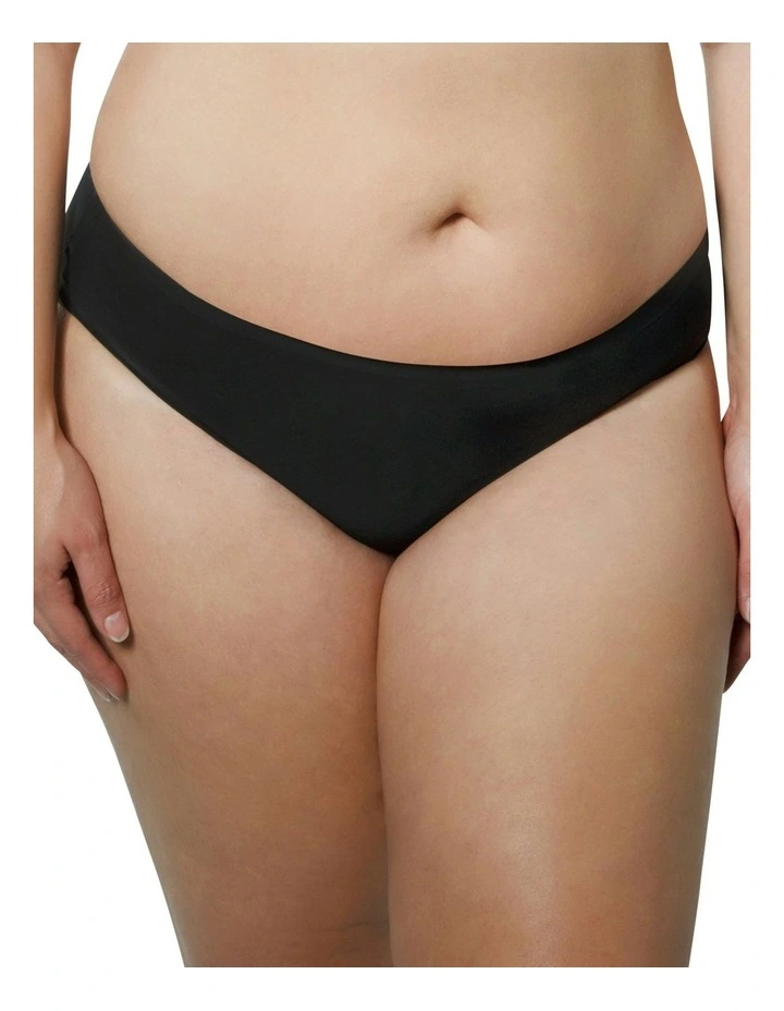 Bonded Seamless-Effect Hipster Brief in Black image 1